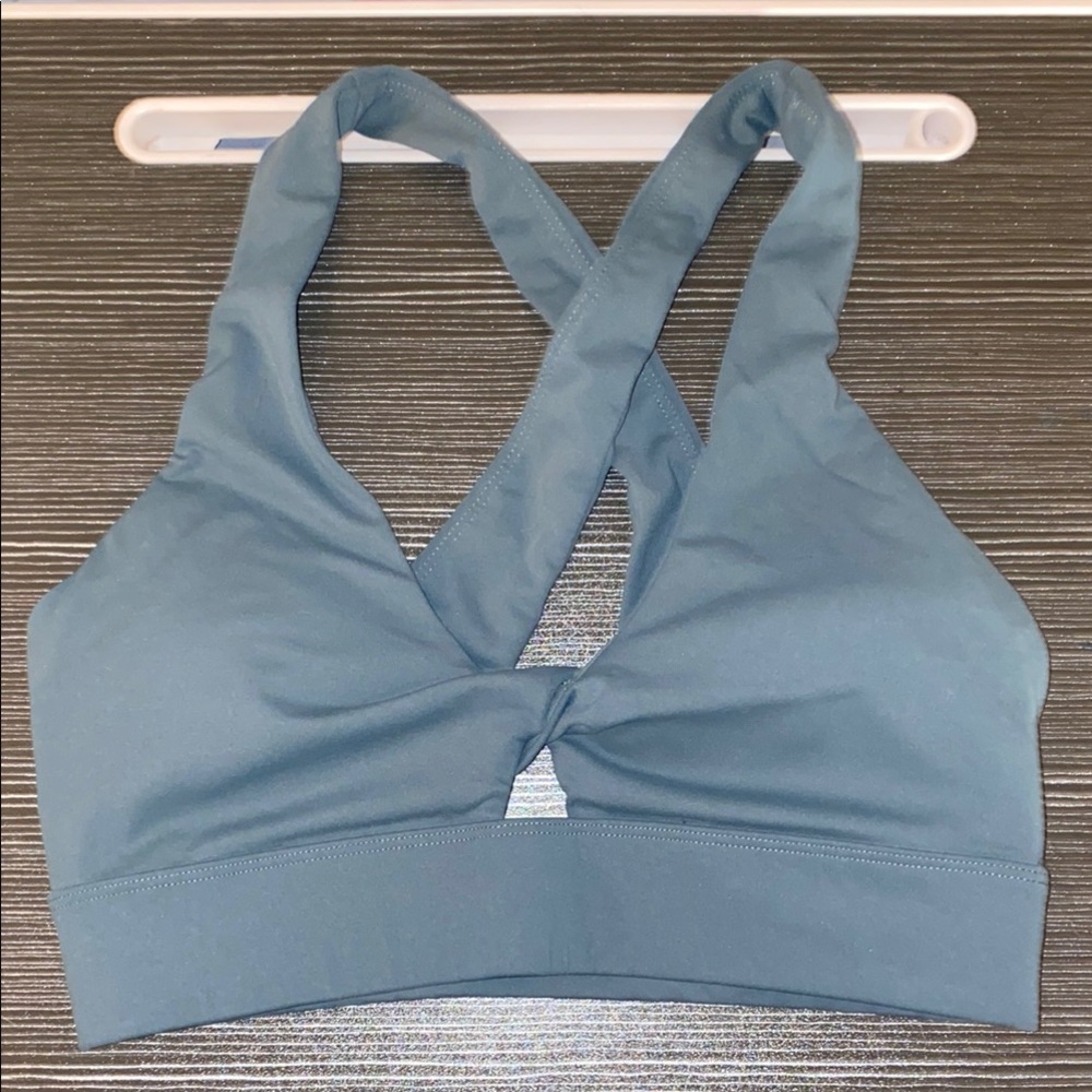 Fabletics Green Twist Front Bralette